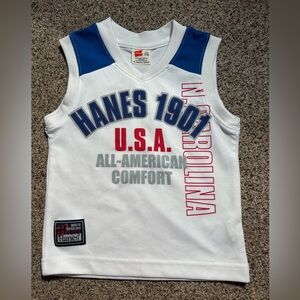 Hanes 1901 All-American Comfort North Carolina basketball jersey/tank top